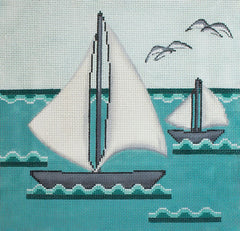 Alice Peterson Co. Sailing Needlepoint Canvas