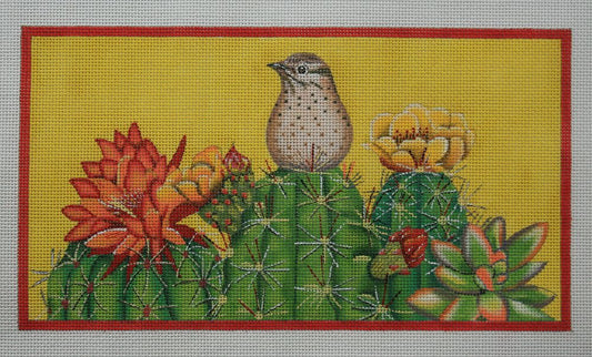 Melissa Shirley Designs Cactus Wren Needlepoint Canvas
