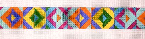 The Meredith Collection Bright Geometric Belt Needlepoint Canvas