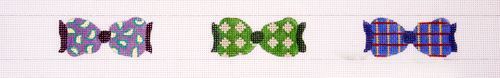 The Meredith Collection Bow Ties Belt Needlepoint Canvas