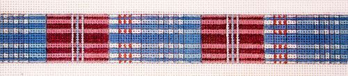The Meredith Collection Denim Plaid Belt Needlepoint Canvas