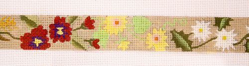 The Meredith Collection Bachelor Button Belt Needlepoint Canvas