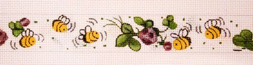 The Meredith Collection Bumblebees and Clover Belt Needlepoint Canvas