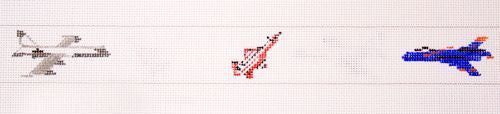 The Meredith Collection Airplanes Military Belt Needlepoint Canvas