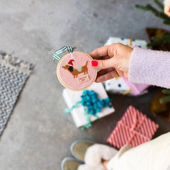 Cotton Clara Christmas Dachshund Cross Stitch Kit