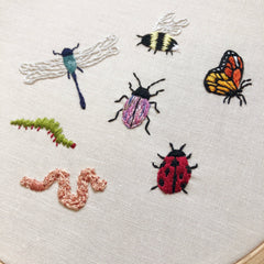M Creative J Bugs Embroidery Patterns - Stick and Stitch Insect Embroidery