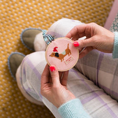 Cotton Clara Christmas Dachshund Cross Stitch Kit