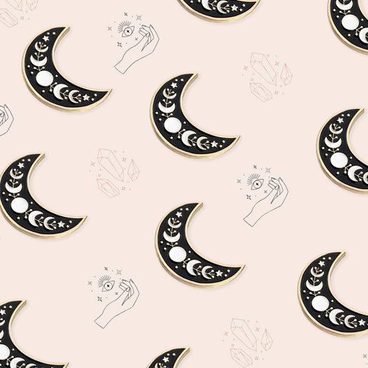 Embroidery and Sage Moon and Stars Needle Minder