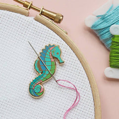 Caterpillar Cross Stitch Seahorse Needle Minder