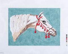 Changing Woman Designs Arabian White Horse Needlepoint Canvas