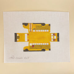 The Studio Midwest Cool Wheels School Bus 3D Needlepoint Canvas