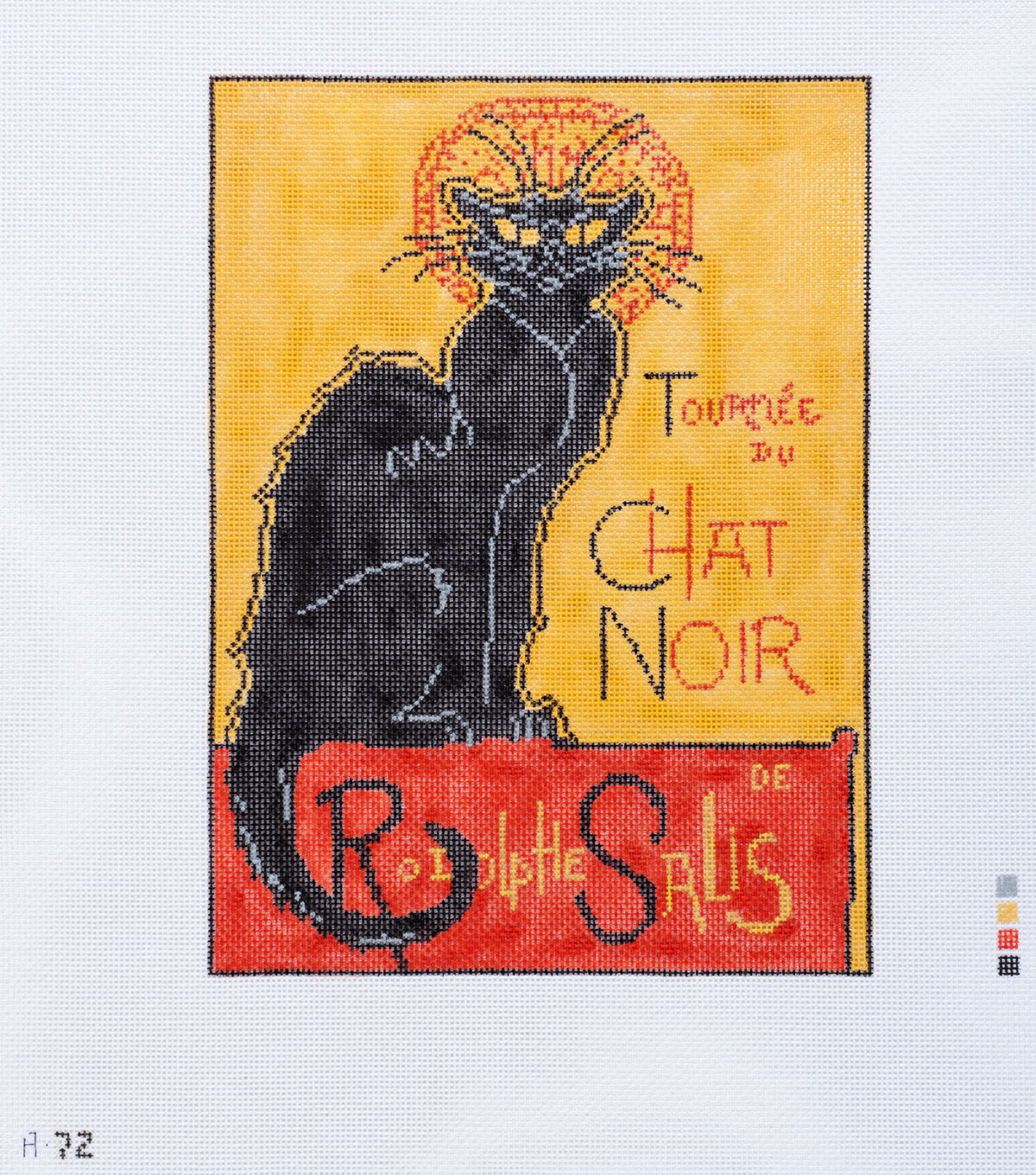 Changing Woman Designs Steinlen Chat Noir Needlepoint Canvas