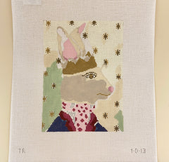 The Plum Stitchery Menagerie Collection - Hare Needlepoint Canvas