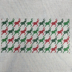 The Gingham Stitchery Kate Woodward Reindeer Tooth Insert Needlepoint Canvas