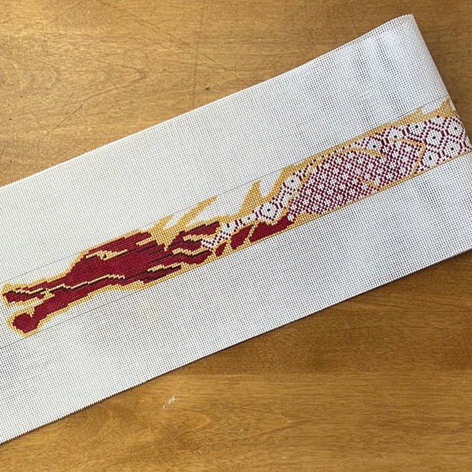 The Gingham Stitchery Amelia Bond Designs Dragon Belt Needlepoint Canvas