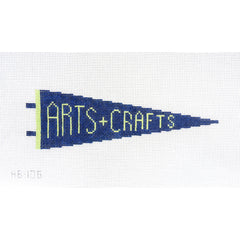 Alice & Blue Arts & Crafts Pennant Needlepoint Canvas