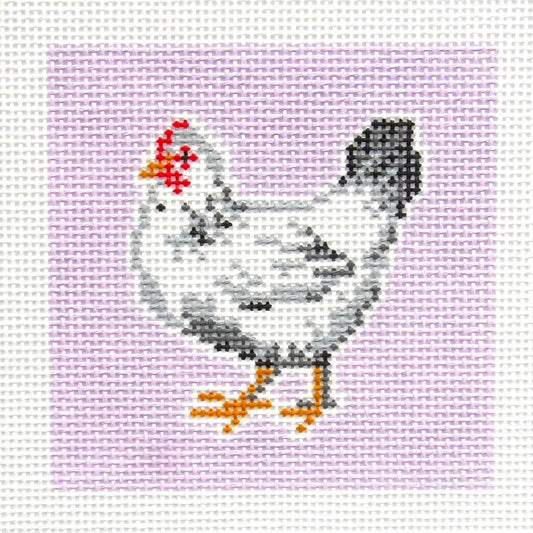 Alice & Blue Benedict Chicken Coaster Needlepoint Canvas