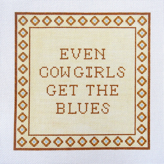 Alice & Blue Cowgirls Needlepoint Canvas