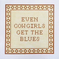 Alice & Blue Cowgirls Needlepoint Canvas