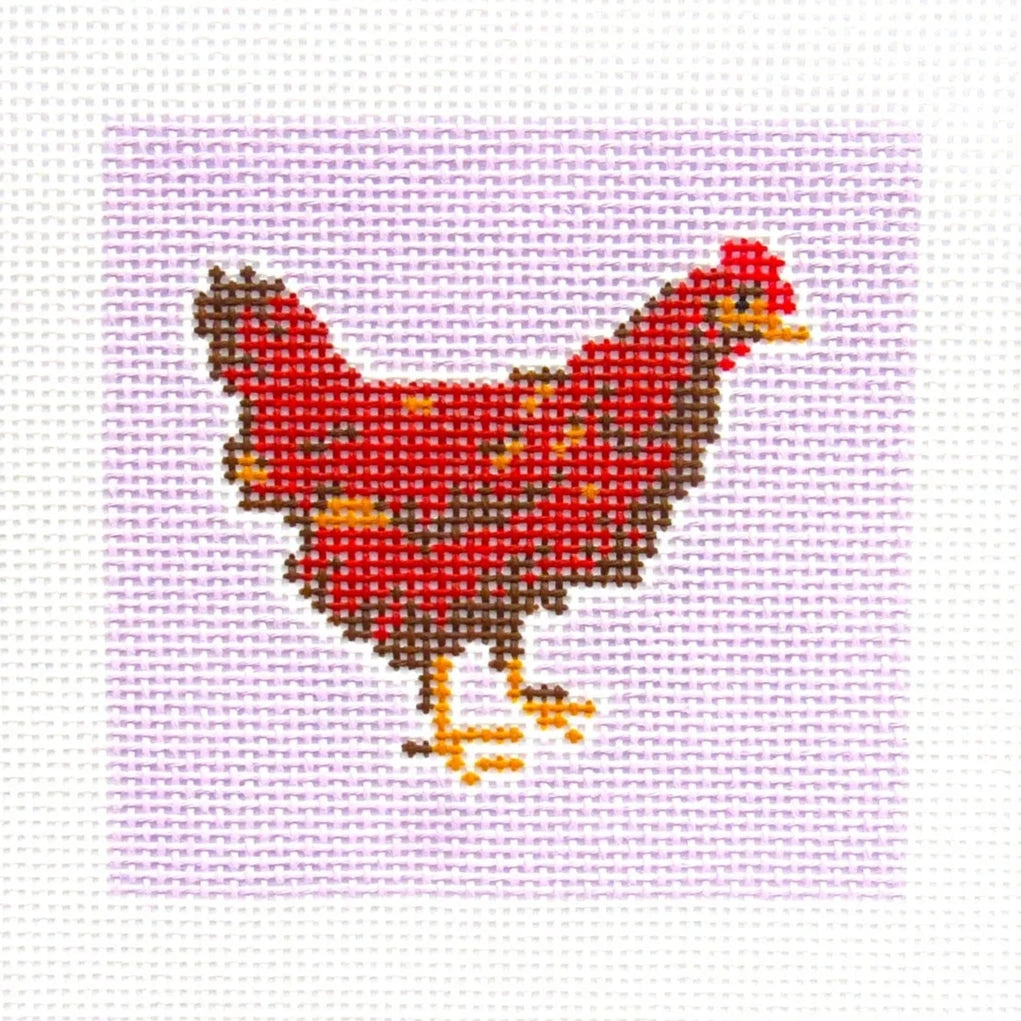 Alice & Blue Ginger Chicken Coaster Needlepoint Canvas