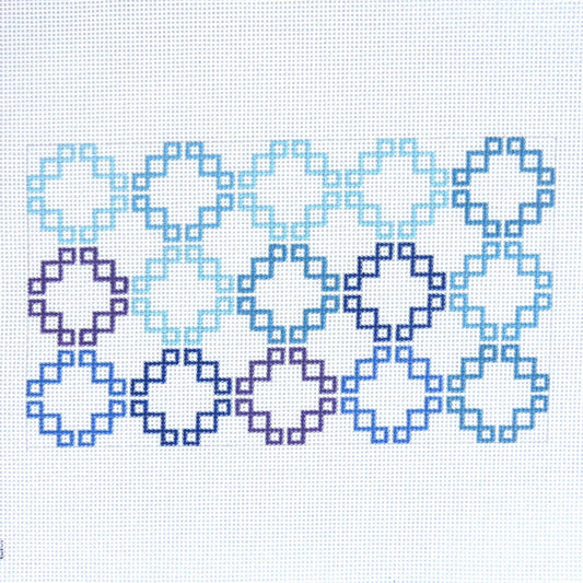 Alice & Blue Gradient Geometric Needlepoint Canvas