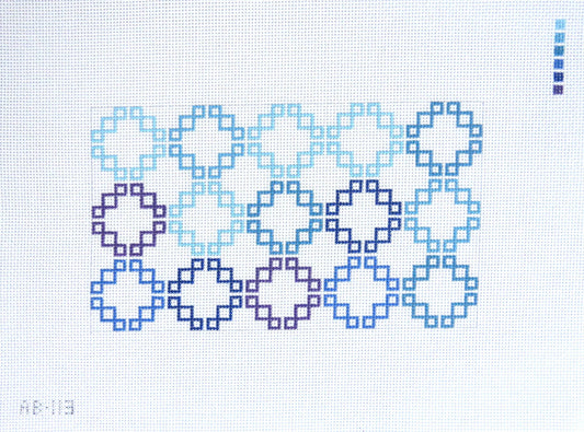 Alice & Blue Gradient Geometric Needlepoint Canvas