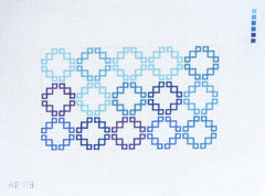 Alice & Blue Gradient Geometric Needlepoint Canvas