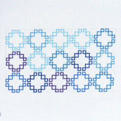 Alice & Blue Gradient Geometric Needlepoint Canvas