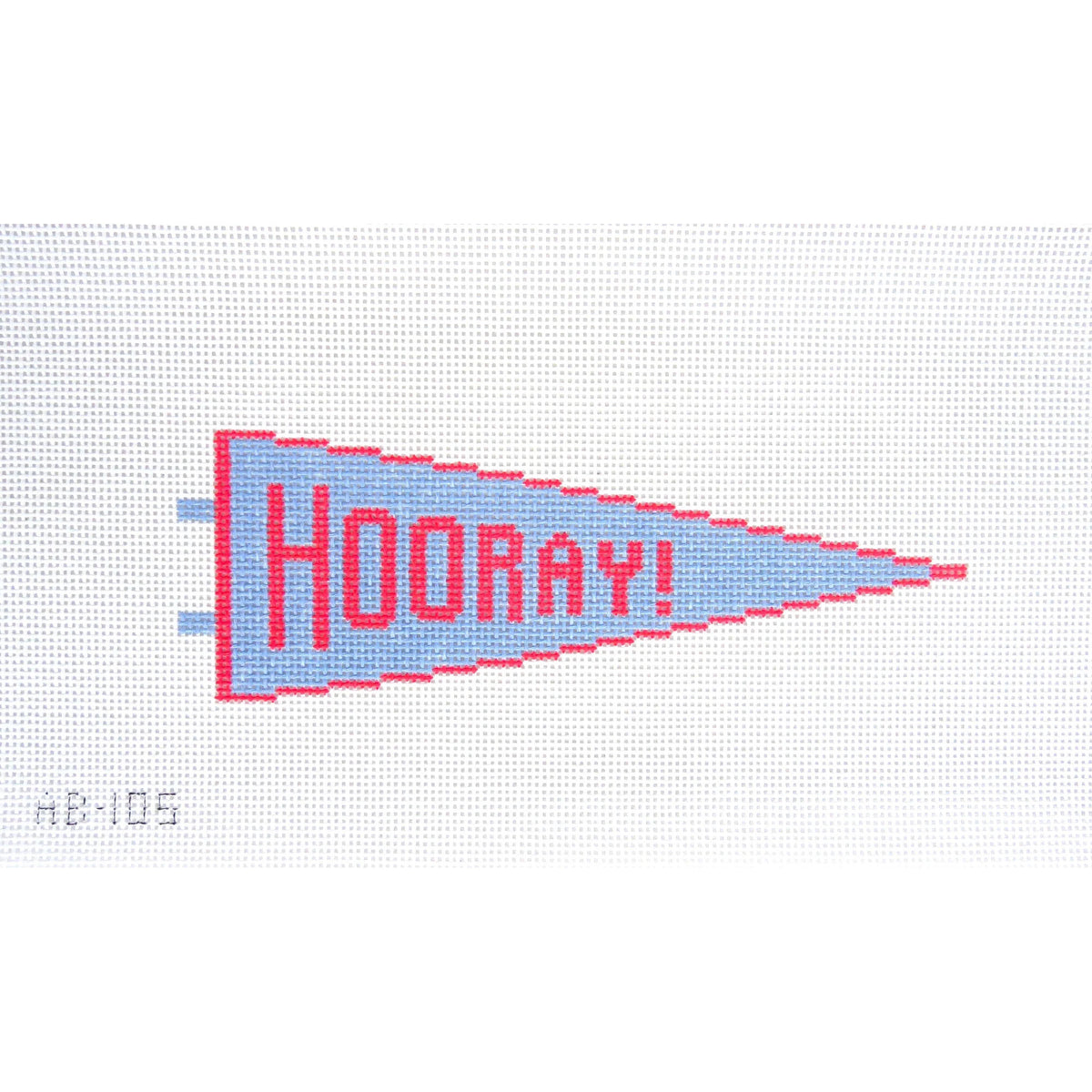 Alice & Blue Hooray Pennant Needlepoint Canvas