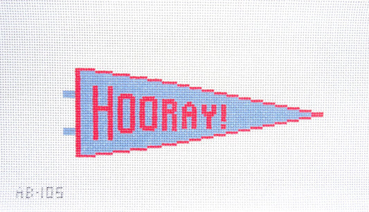 Alice & Blue Hooray Pennant Needlepoint Canvas