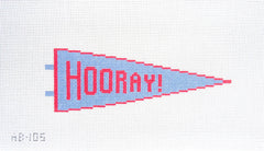 Alice & Blue Hooray Pennant Needlepoint Canvas