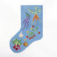 Alice & Blue In the Garden Mini Stocking Needlepoint Canvas