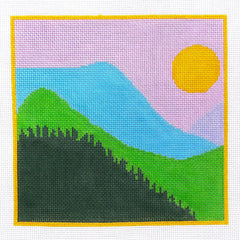 Alice & Blue In the Mountains Needlepoint Canvas