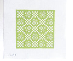 Alice & Blue Juniper Geometric Needlepoint Canvas