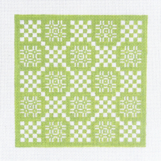 Alice & Blue Juniper Geometric Needlepoint Canvas