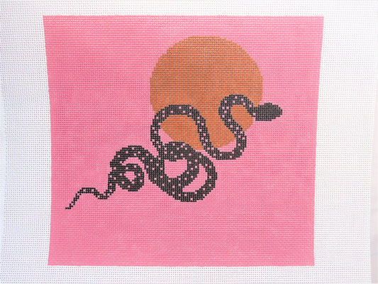 Alice & Blue Little Snake Needlepoint Canvas