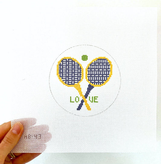 Alice & Blue Love Tennis Needlepoint Canvas