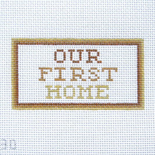 Alice & Blue Our First Home Needlepoint Canvas