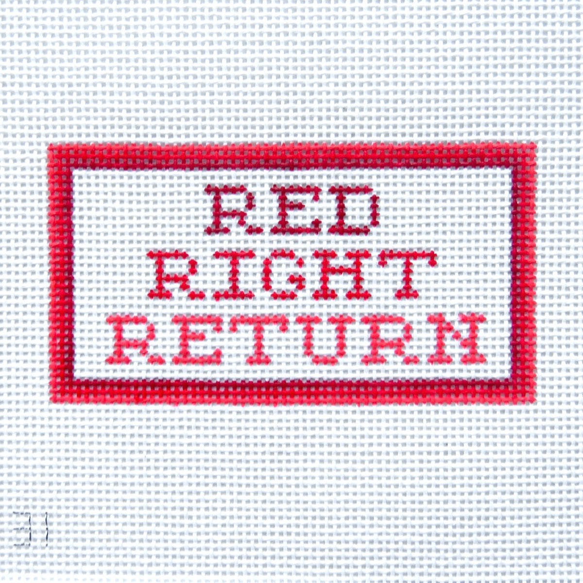 Alice & Blue Red Right Return Needlepoint Canvas