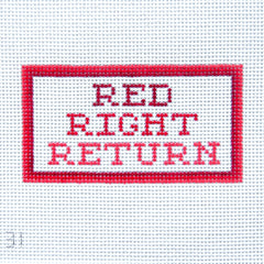 Alice & Blue Red Right Return Needlepoint Canvas