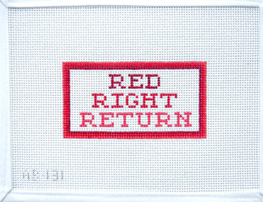 Alice & Blue Red Right Return Needlepoint Canvas