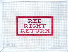 Alice & Blue Red Right Return Needlepoint Canvas