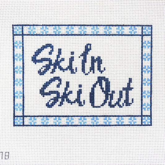 Alice & Blue Ski In Ski Out Needlepoint Canvas