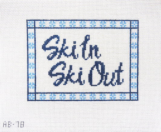 Alice & Blue Ski In Ski Out Needlepoint Canvas