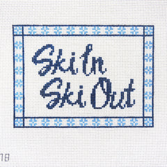 Alice & Blue Ski In Ski Out Needlepoint Canvas