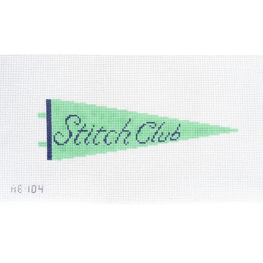 Alice & Blue Stitch Club Pennant Needlepoint Canvas