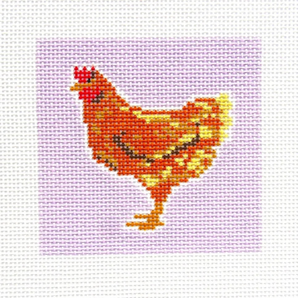 Alice & Blue Sunshine Chicken Coaster Needlepoint Canvas