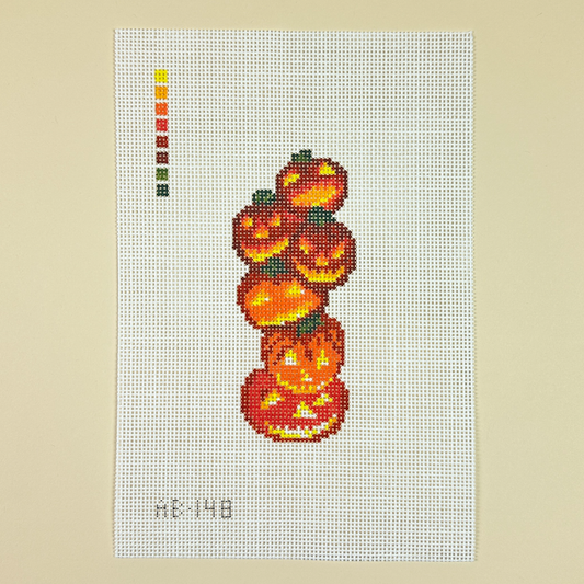 Alice & Blue Vintage Pumpkin Stack Needlepoint Canvas