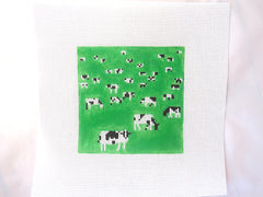 Alice & Blue Grazing Needlepoint Canvas