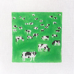 Alice & Blue Grazing Needlepoint Canvas